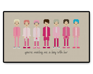 BTS Boy With Luv - Complete Cross Stitch Kit