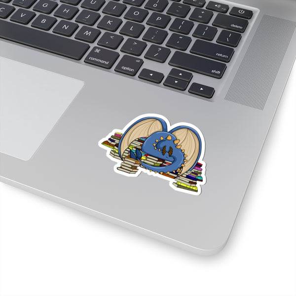 Book Hoarder Dragon – Cozy Fantasy Sticker