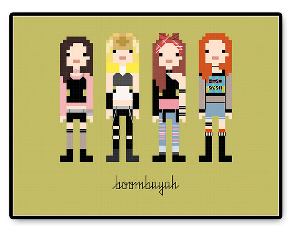 BLACKPINK - Boombayah Chorus - PDF Cross Stitch Pattern