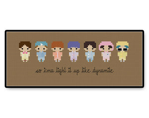 BTS Dynamite Bite Size - PDF Cross Stitch Pattern