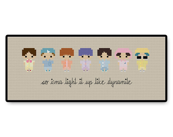 BTS Dynamite Bite Size - PDF Cross Stitch Pattern