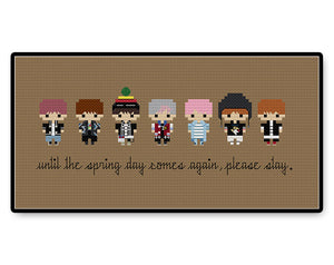 BTS Spring Day Bite Size - PDF Cross Stitch Pattern