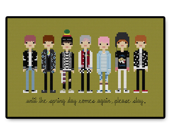 BTS Spring Day - Complete Cross Stitch Kit