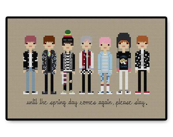 BTS Spring Day - Complete Cross Stitch Kit