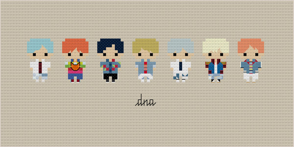 BTS DNA Bite Size - PDF Cross Stitch Pattern