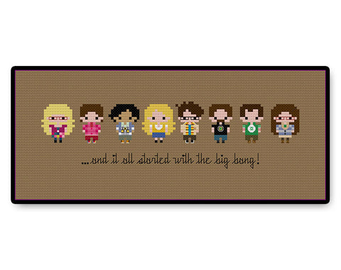 The Big Bang Theory Bite Size - PDF Cross Stitch Pattern