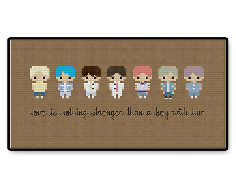 BTS Boy With Luv 2 Bite Size - PDF Cross Stitch Pattern