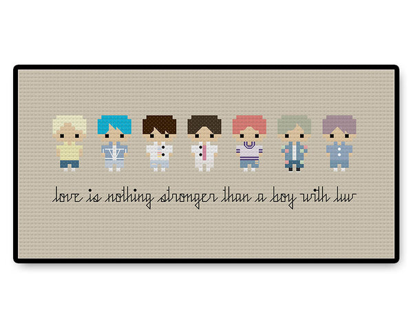 BTS Boy With Luv 2 Bite Size - PDF Cross Stitch Pattern