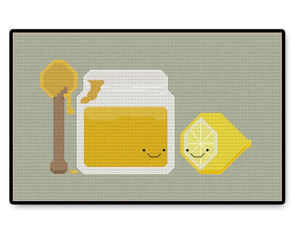 Lemon and Honey Kawaii - Complete Cross Stitch Kit