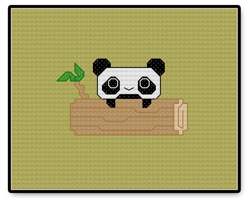 Panda Kawaii - Complete Cross Stitch Kit