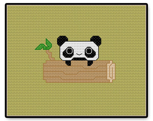 Panda Kawaii - Complete Cross Stitch Kit