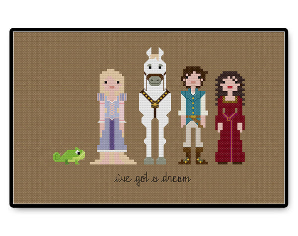 Tangled - Complete Cross Stitch Kit