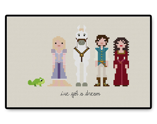 Tangled - Complete Cross Stitch Kit