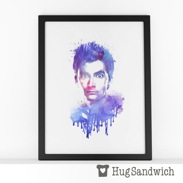 10th Doctor Watercolor - PDF Printable Wall Art