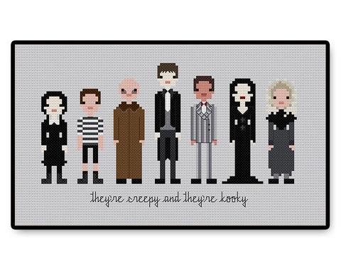 The Addams Family - Complete Cross Stitch Kit