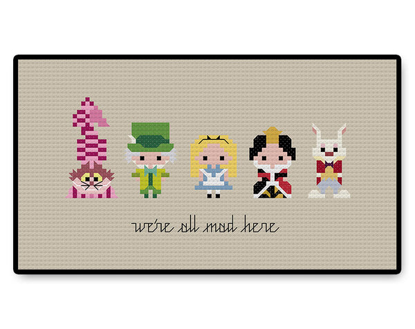 Alice in Wonderland Bite Size - Complete Cross Stitch Kit