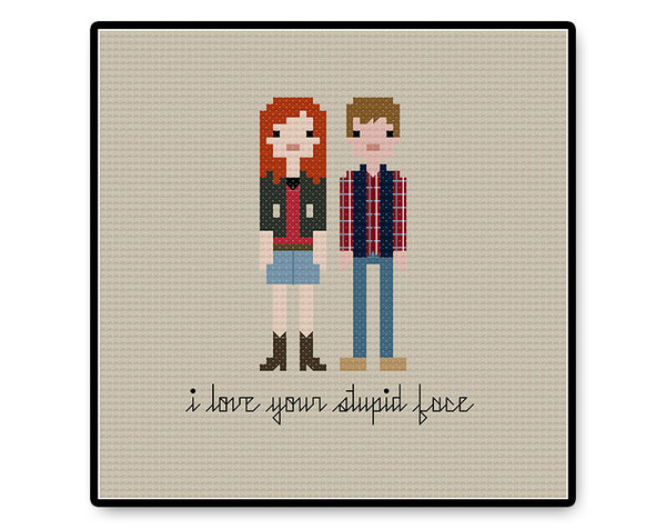 Amy and Rory In Love - PDF Cross Stitch Pattern