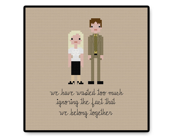 Angela and Dwight in Love - PDF Cross Stitch Pattern