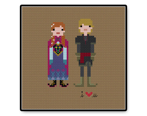 Anna and Kristoff In Love - Complete Cross Stitch Kit