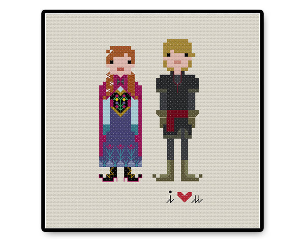 Anna and Kristoff In Love - Complete Cross Stitch Kit