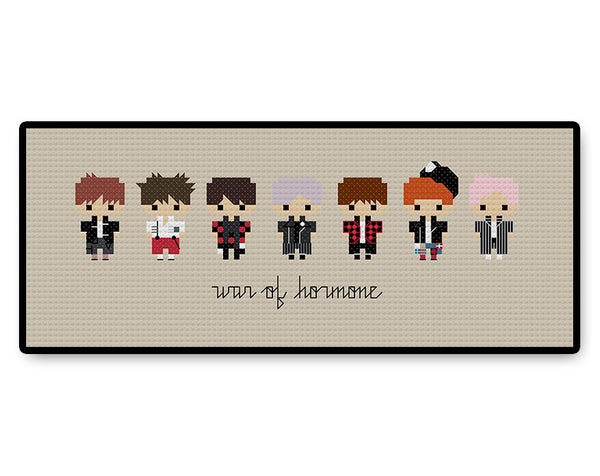 BTS War of Hormone Bite Size - PDF Cross Stitch Pattern