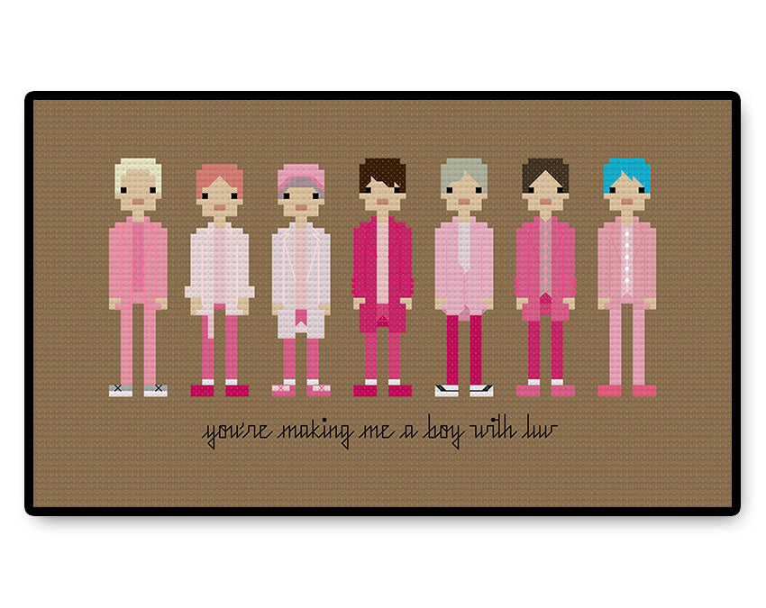 BTS Boy With Luv - PDF Cross Stitch Pattern