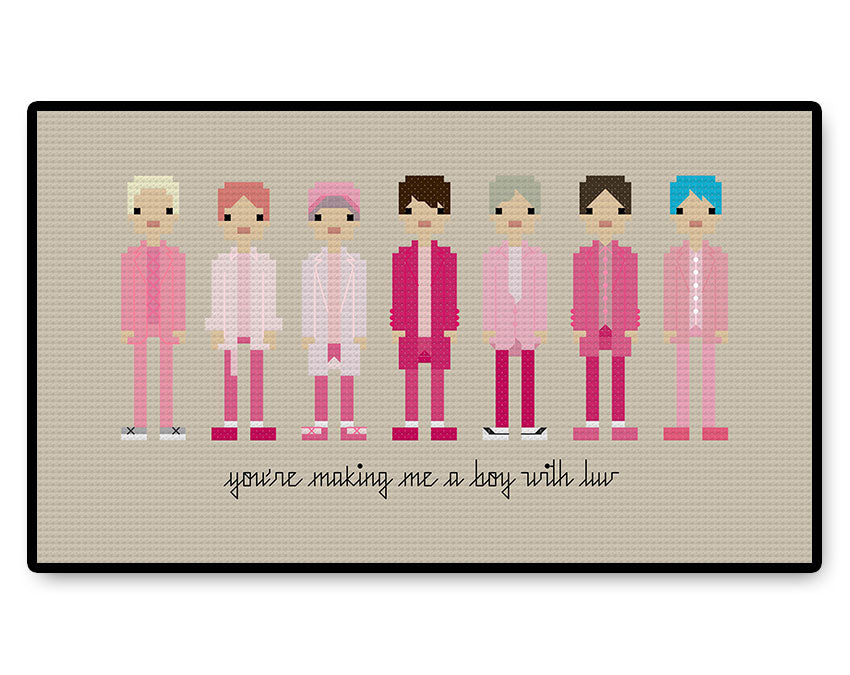 BTS Boy With Luv - Complete Cross Stitch Kit