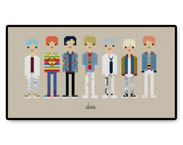 BTS DNA - Complete Cross Stitch Kit