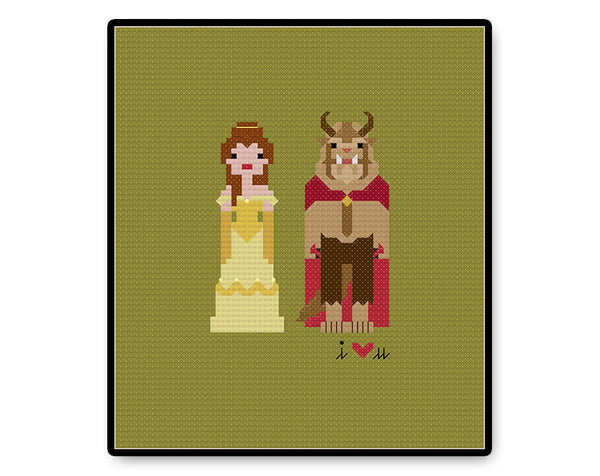 Belle and the Beast In Love Ball Gown - Complete Cross Stitch Kit