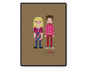 Bernadette and Howard In Love - PDF Cross Stitch Pattern