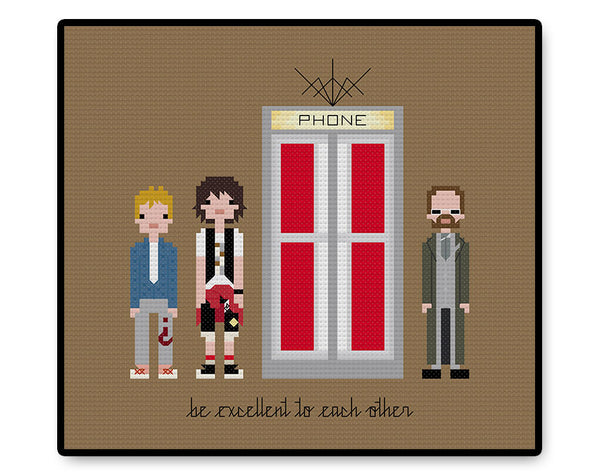 Bill and Ted - PDF Cross Stitch Pattern