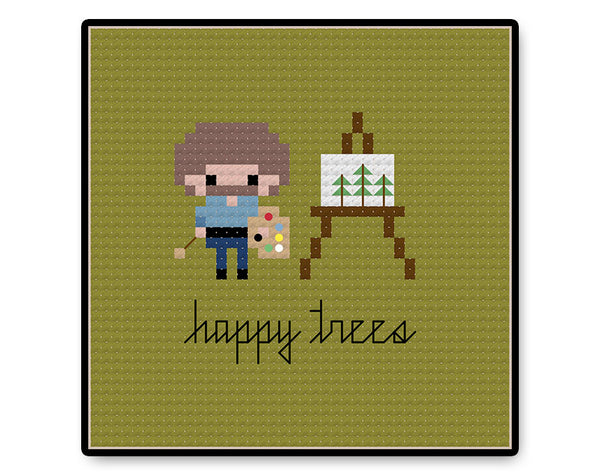 Happy Trees - Complete Cross Stitch Kit