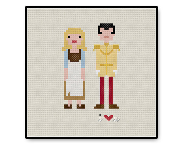 Cinderella and Prince Charming In Love - PDF Cross Stitch Pattern