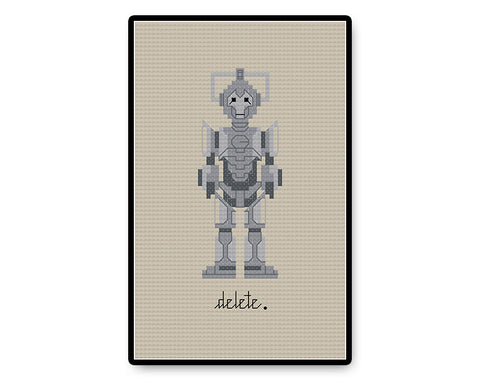 Delete - Cyberman - PDF Cross Stitch Pattern