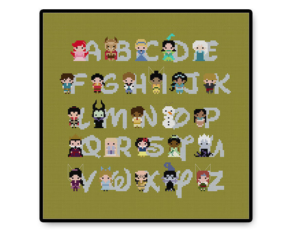 Fairy Tale Alphabet Bite Size - PDF Cross Stitch Pattern