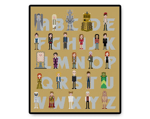 Doctor Who Alphabet - PDF Cross Stitch Pattern