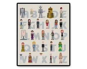 Doctor Who Alphabet - Complete Cross Stitch Kit