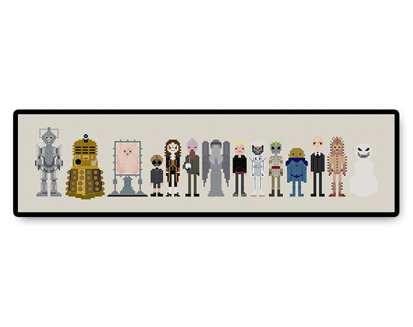 Doctor Who Villains and Monsters - PDF Cross Stitch Pattern