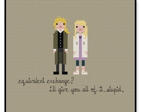 Ed and Winry - Complete Cross Stitch Kit