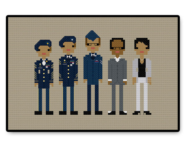 Custom Pixel Family PDF Cross Stitch Pattern