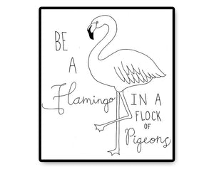 Be a Flamingo - PDF Hand Embroidery Pattern