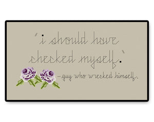 Guy Who Wrecked Himself - PDF Cross Stitch Pattern