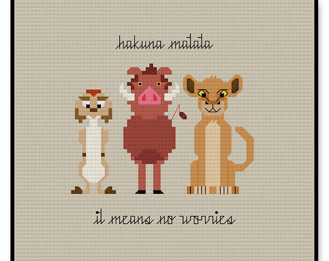 Hakuna Matata - Complete Cross Stitch Kit