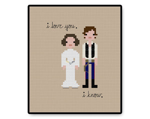 Han and Leia In Love - PDF Cross Stitch Pattern