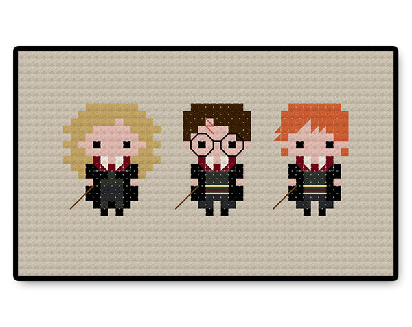 Wizard Trio Bite Size - PDF Cross Stitch Pattern