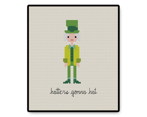 Hatters Gonna Hat - PDF Cross Stitch Pattern