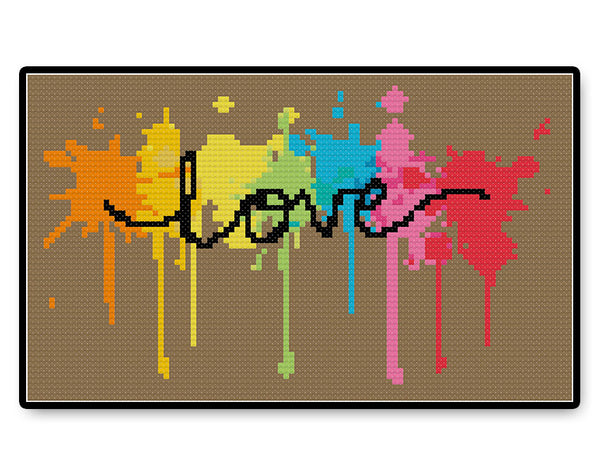 Love Rainbow - Complete Cross Stitch Kit