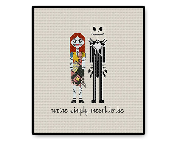 Jack and Sally In Love - PDF Cross Stitch Pattern