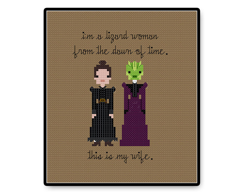 Jenny and Vastra In Love - Complete Cross Stitch Kit