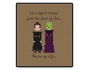 Jenny and Vastra In Love - Complete Cross Stitch Kit